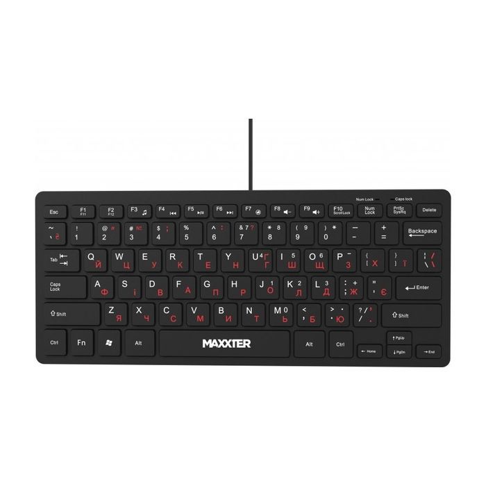 Клавиатура Maxxter KBM-C01B-UA USB UA Black Фото