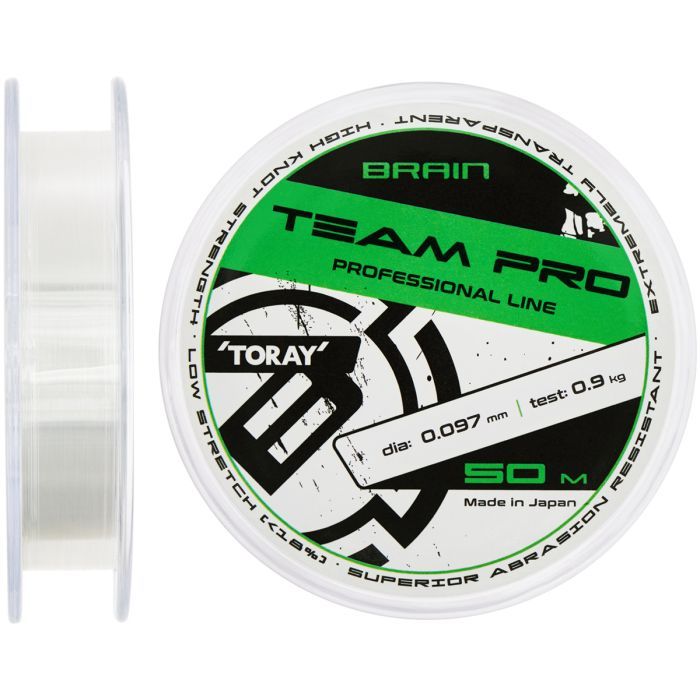 Леска Brain Team Pro 50m (clear) 0.097mm 0.9kg Фото