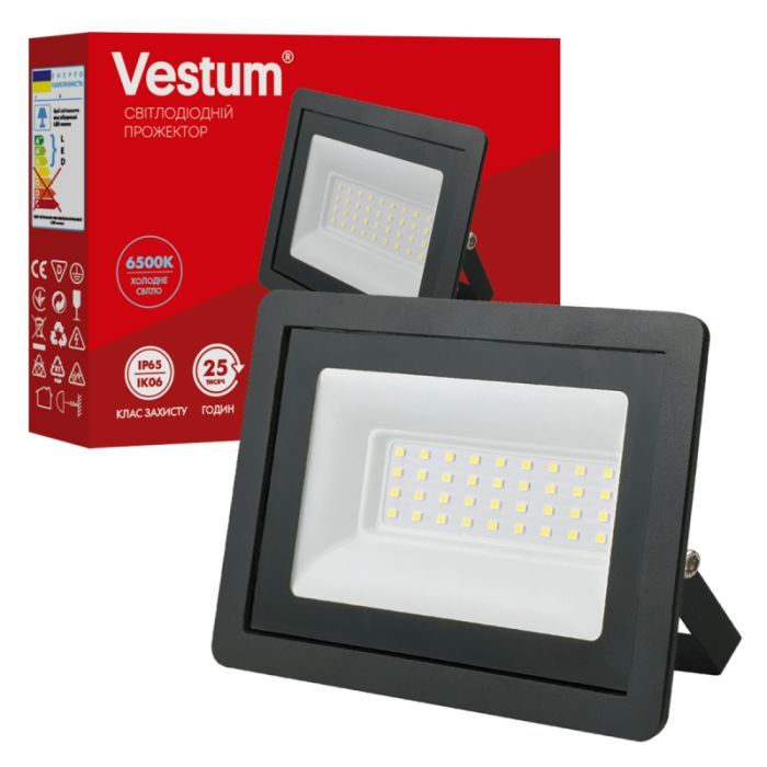 Прожектор Vestum LED 30W 6500K 180-260V IP65 Фото