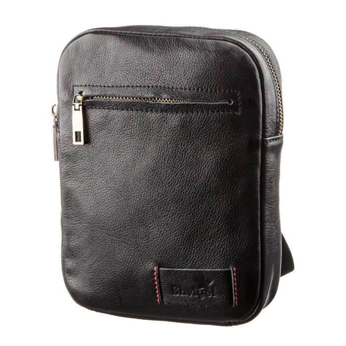 Сумка Shvigel Мужская кожаная Черная Фото
