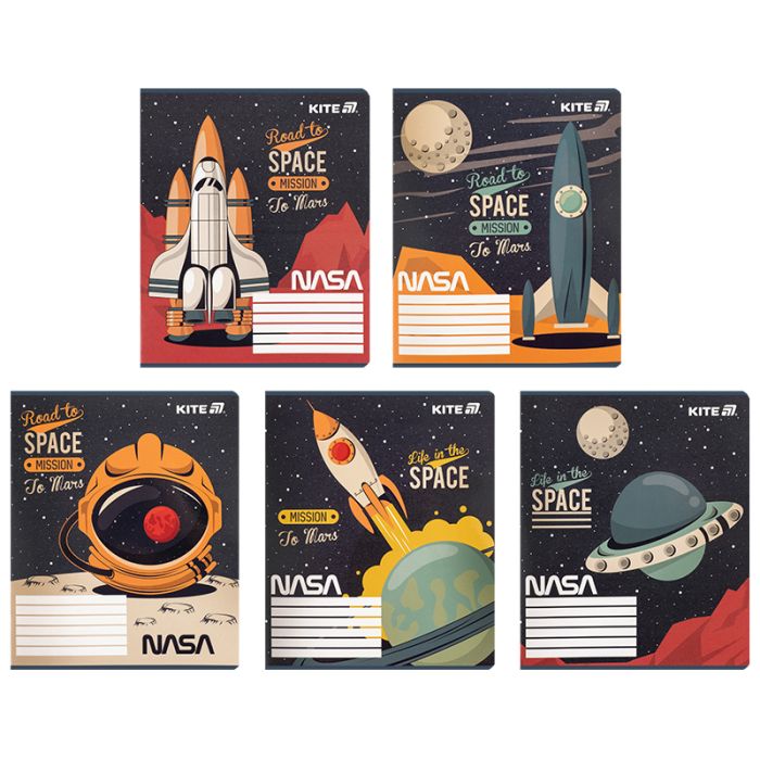 Тетрадь Kite NASA, 12 листов, клетка Фото