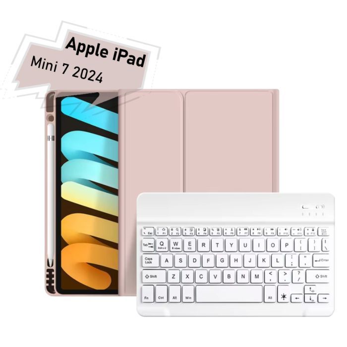 Чехол для планшета BeCover with keyboard Apple iPad Mini 7 2024 Pink Фото