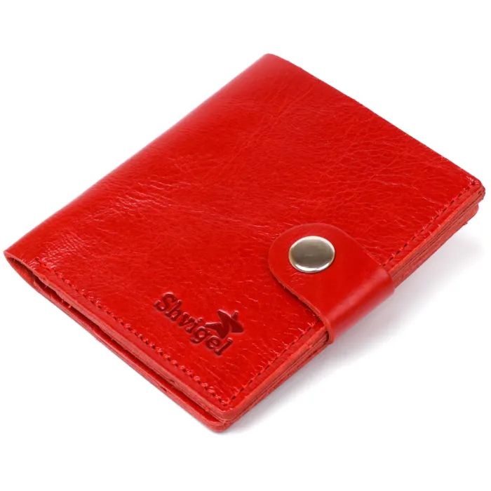 Портмоне Shvigel Кожаное Красное Фото