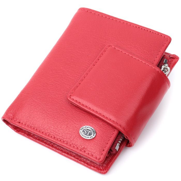 Кошелек ST Leather Из натуральной кожи Красный Фото
