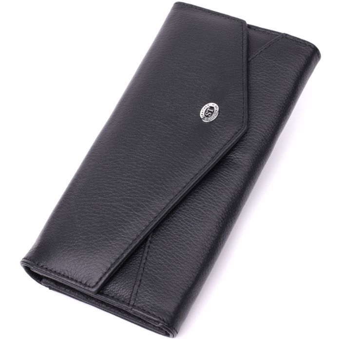 Кошелек ST Leather Кожаный Черный Фото