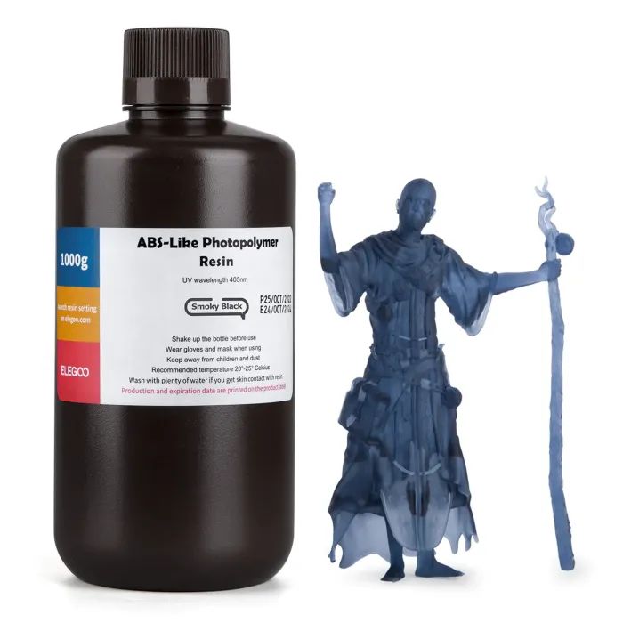 Фотополимерная смола ELEGOO Resin, ABS-like 1кг, black smoky Фото