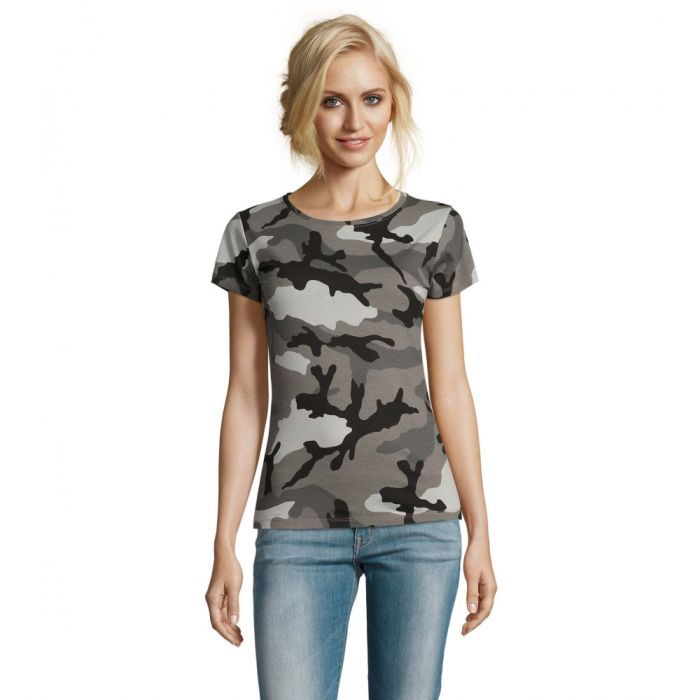 Футболка Sol's Camo women сірий камо XL Фото