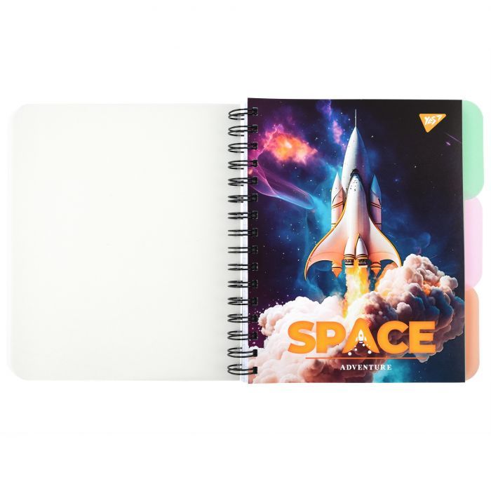 Блокнот Yes А5 Space adventure 144 аркуша пластикова обкладинк Фото