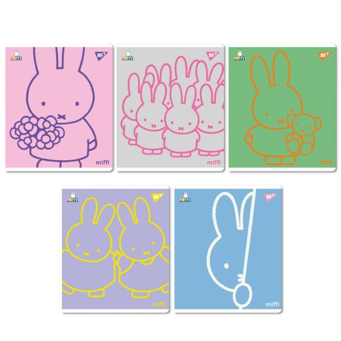Тетрадь Yes Miffy 12 аркушів коса лінія Фото