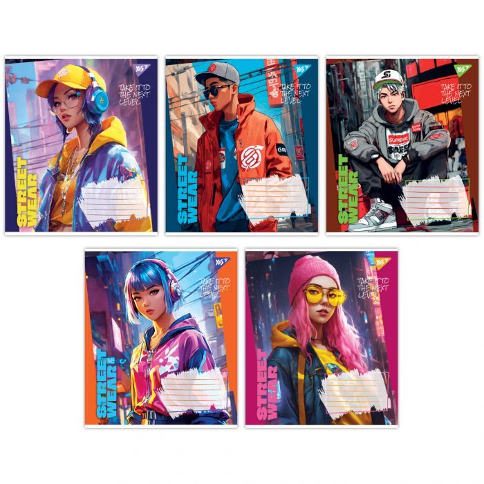 Тетрадь Yes Street wear А5 36 аркушів клітинка Фото