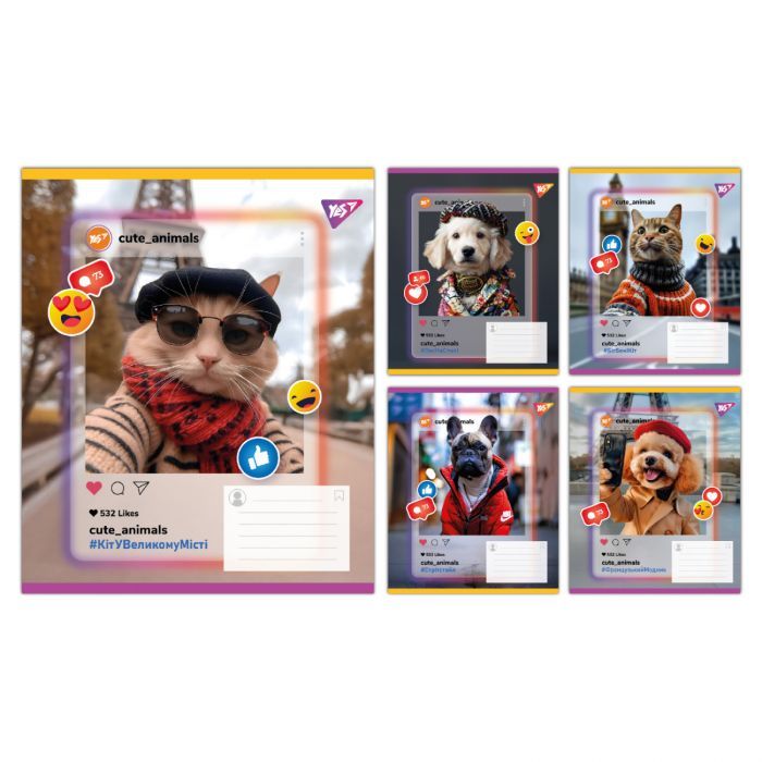 Тетрадь Yes Cute animals А5 24 листа линия Фото