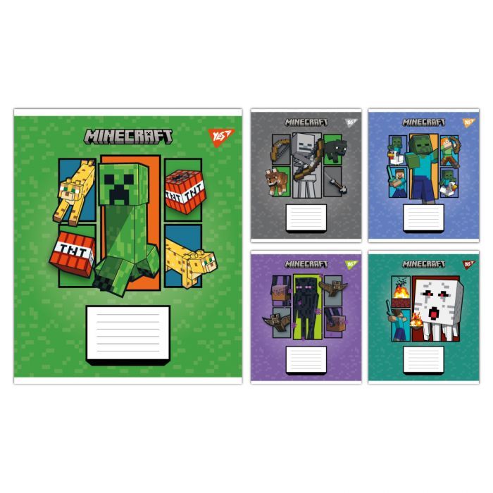 Тетрадь Yes Minecraft Arrows А5 18 листов клетка Фото