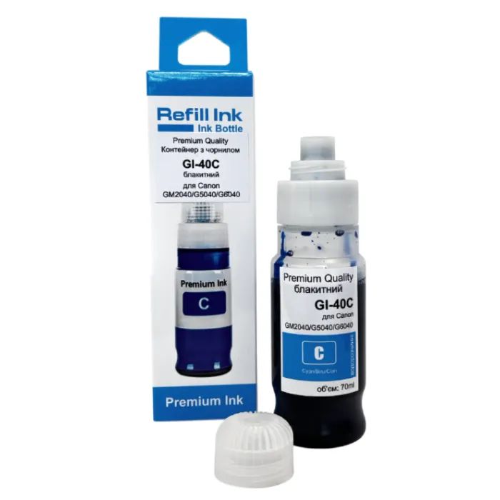 Чернила Premium Quality Canon GI-40C 70ml Cyan Фото