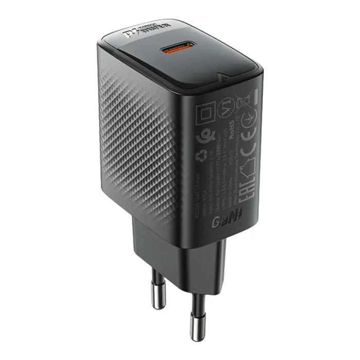 Зарядное устройство Acefast A104 USB-C PD25W GaN Black Фото