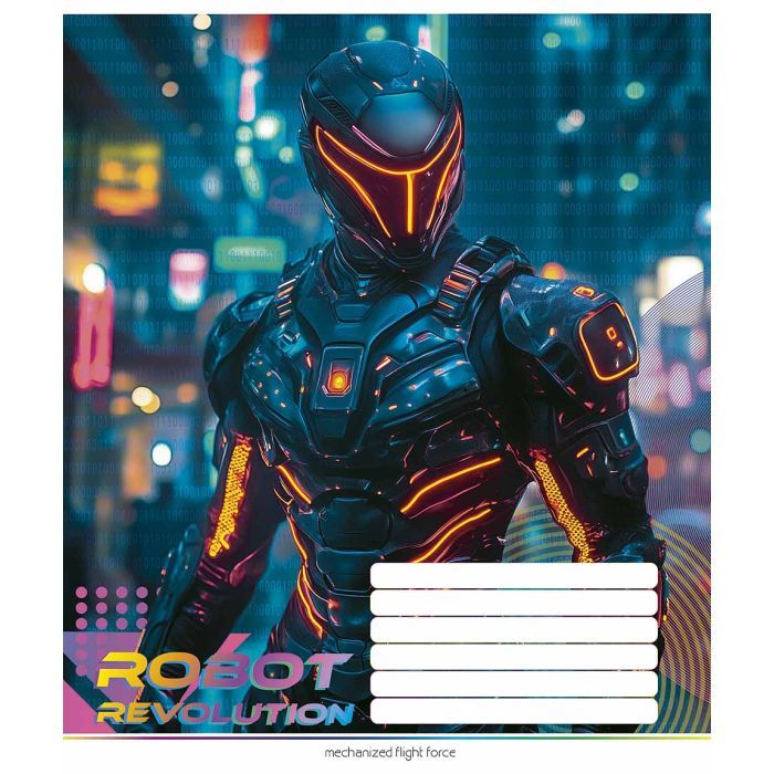Тетрадь Школярик Robot Revolution 24 листа линия Фото