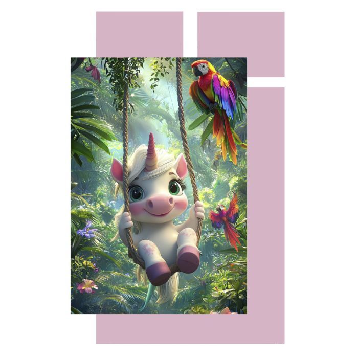 Детский постельный набор Home Line Одноріг у джунглях Фото