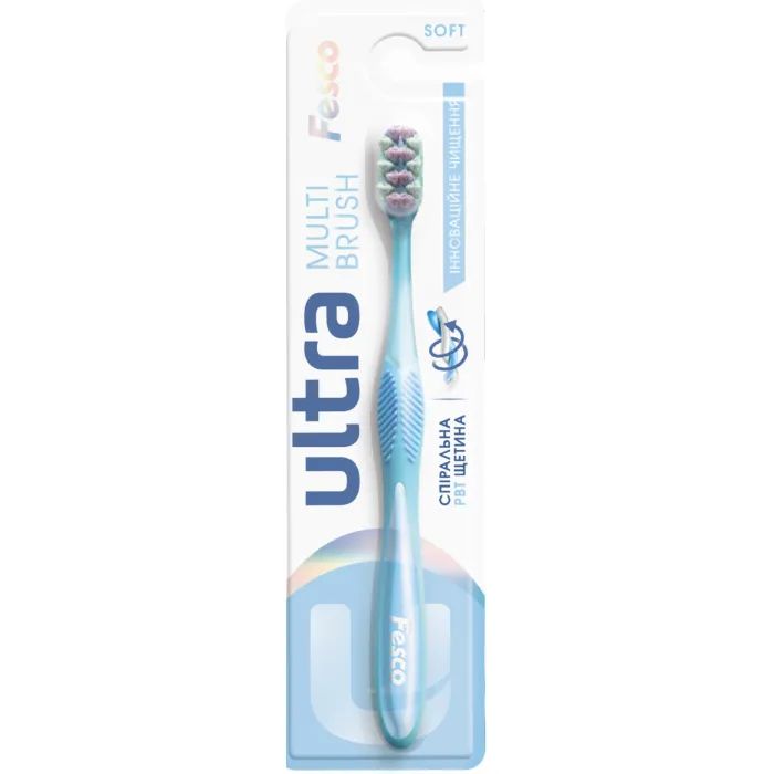 Зубная щетка Fesco Ultra Multi Brush Soft Голубая Фото
