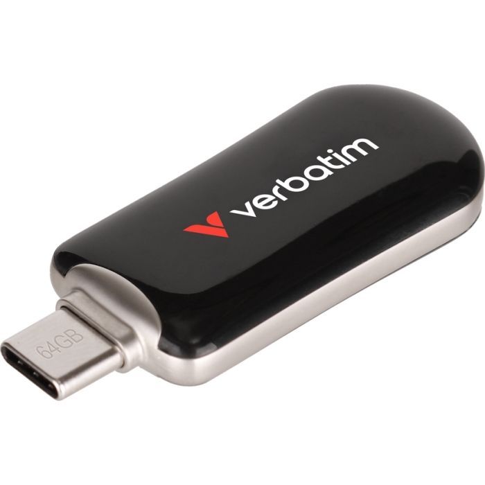 USB флеш накопитель Verbatim 256GB Plectra Black USB-C Фото