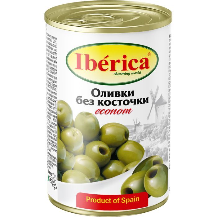 Овощная консервация Iberica Оливки Econom без косточки 280 г Фото
