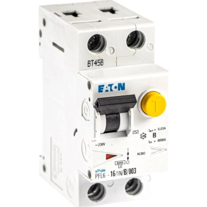 Дифференциальный автоматический выключатель Eaton PFL6-16/1N/B/003 Фото
