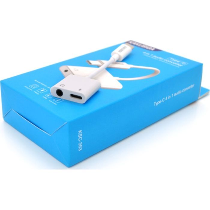 Переходник iKAKU USB-C 2-in-1 Audio Adapter USB-C + 3.5mm Фото