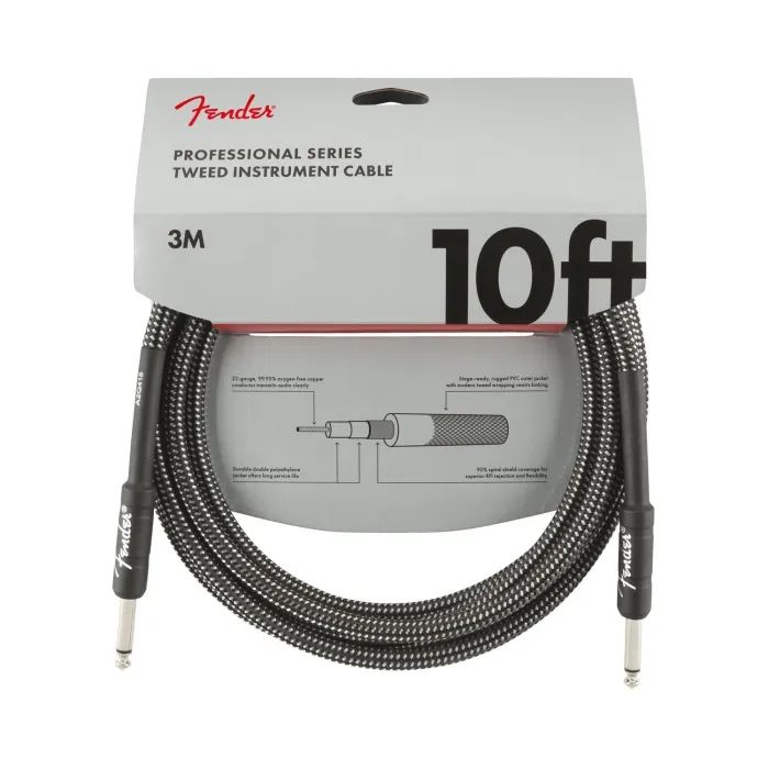 Инструментальный кабель Fender Cable Professional Series 10' Grey Tweed Фото