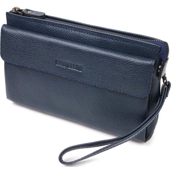 Сумка Canpellini Из натуральной кожи Синяя Фото