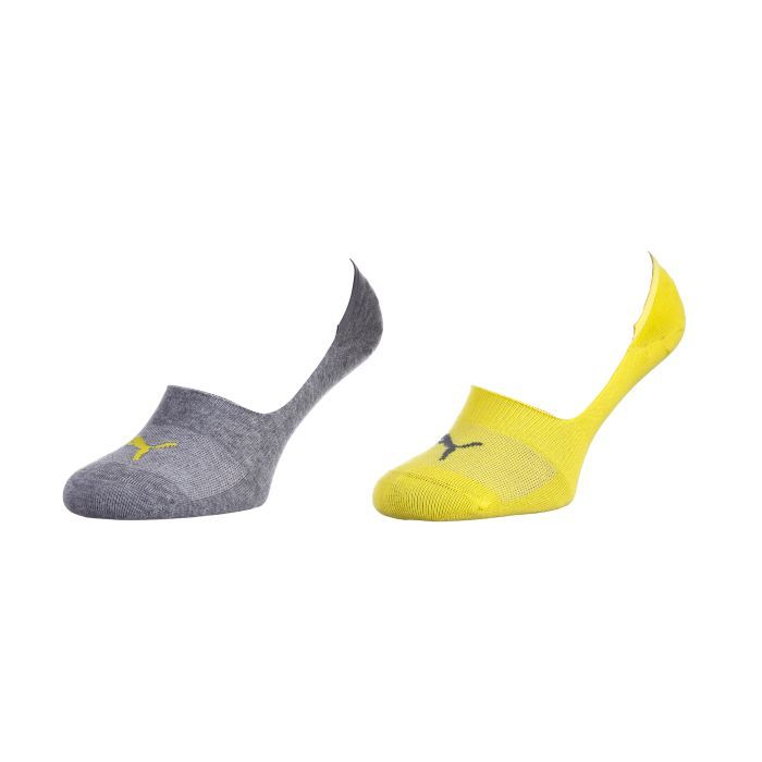 Носки Puma Footie Unisex 2P 141011001-003 сірий-жовтий 39-42 Фото