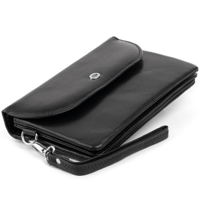 Кошелек ST Leather Из кожи Черный Фото