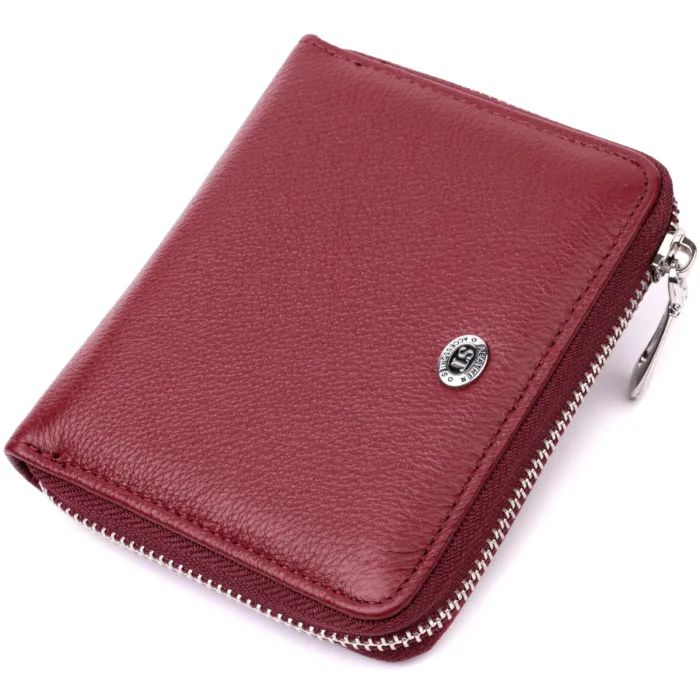 Кошелек ST Leather Из натуральной кожи Бордовый Фото