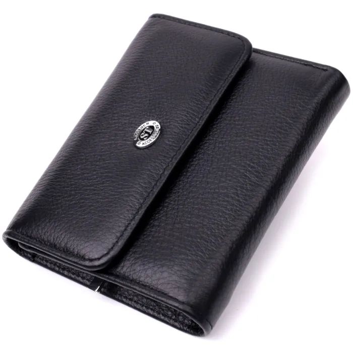 Кошелек ST Leather Из натуральной кожи Черный Фото