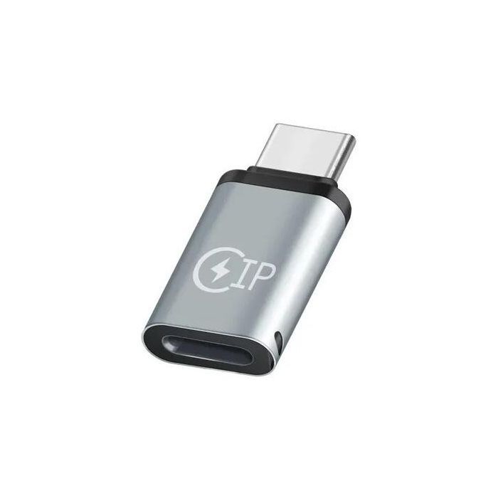 Переходник XoKo Lightning F to USB-C M gray Фото