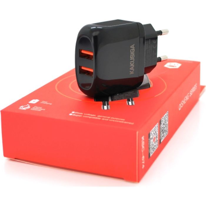 Зарядное устройство KAKUSIGA 2xUSB 12W black Фото