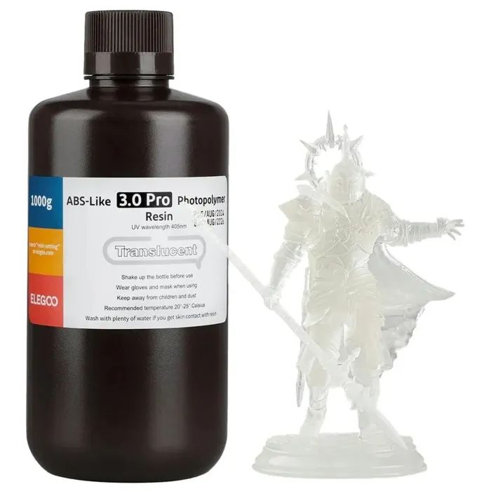 Фотополимерная смола ELEGOO Resin, ABS-like 3.0 pro 1кг, semitransparent Фото