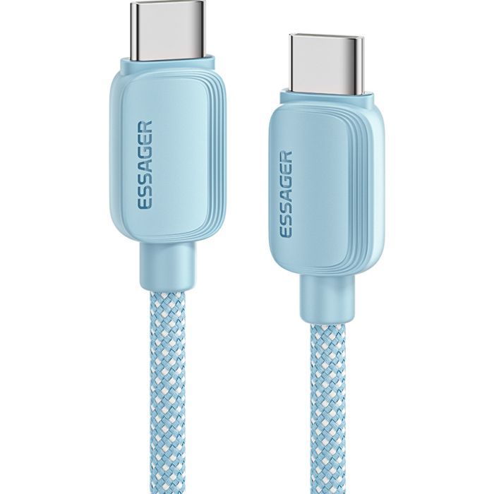 Дата кабель Essager USB-C to USB-C 2.0m 100W blue Фото