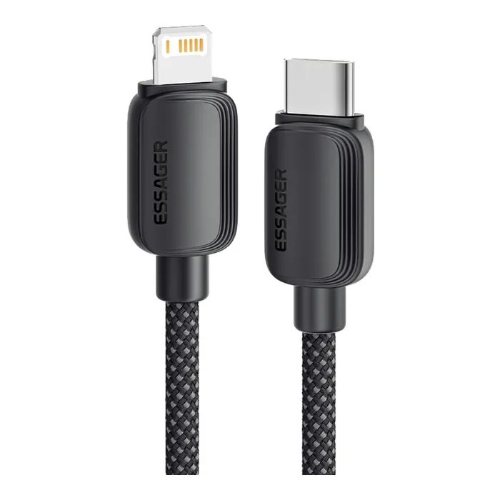 Дата кабель Essager USB-C to Lightning 2.0m 20W black Фото