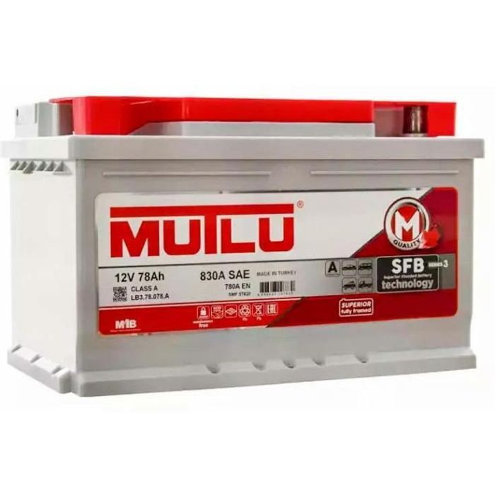Аккумулятор автомобильный MUTLU 6СТ-78 (0) SFB LB3.78.078.A Фото