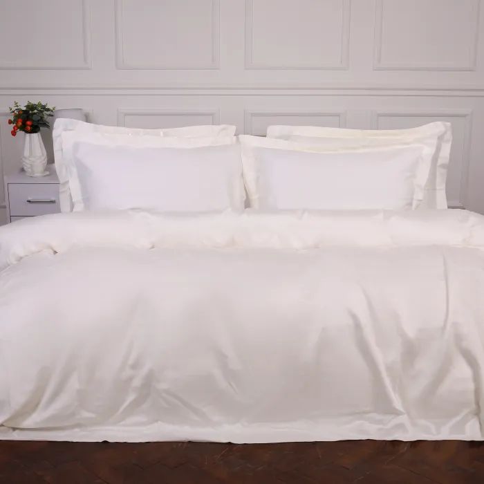 Постельное белье MirSon Tencel №01 White 2x143x210 Семейный Фото