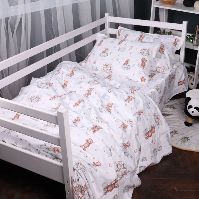 Постельное белье MirSon 010 Teddy ballons Фланель 175х210 двуспальный Фото
