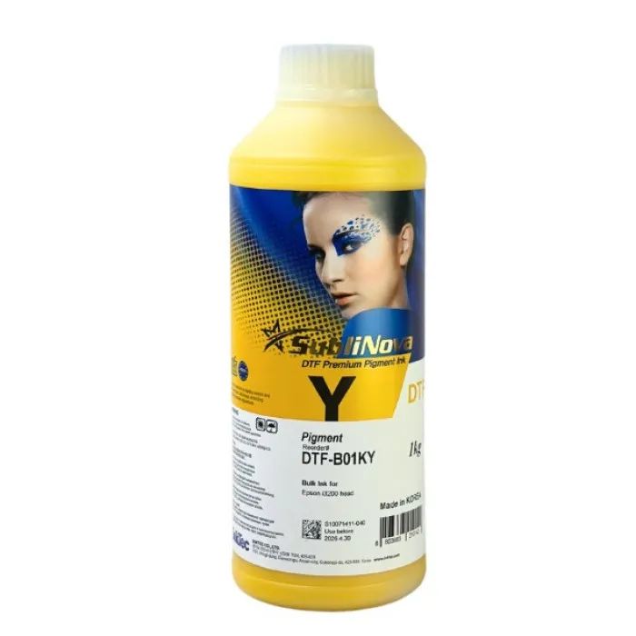Чернила InkTec Epson DTF Premium 1L, pigmented yellow Фото