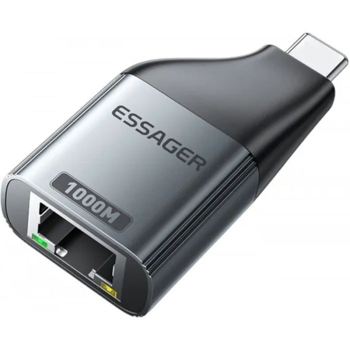 Переходник Essager USB-C to RJ45 1000Mbps Фото