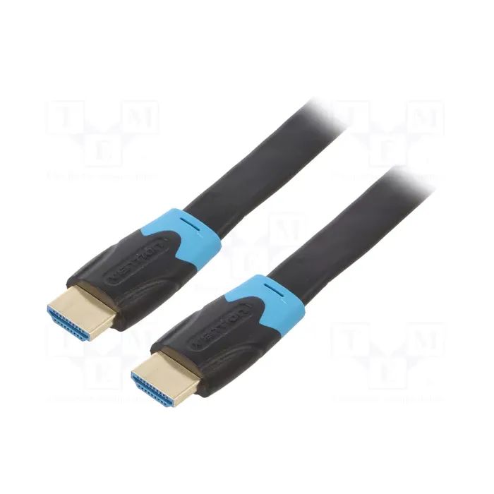 Кабель мультимедийный Vention HDMI M to HDMI M 10.0m 1080p60Hz flat black Фото