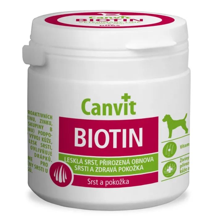 Витамины для собак Canvit Biotin 100 г Фото