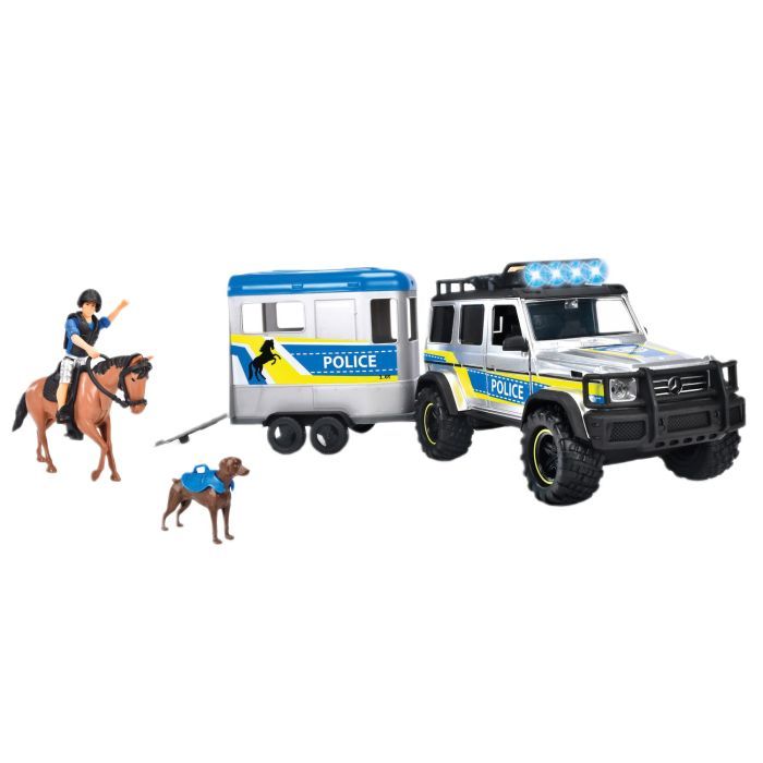 Спецтехника Dickie Toys набор Полиция Перевозка лошадей Фото