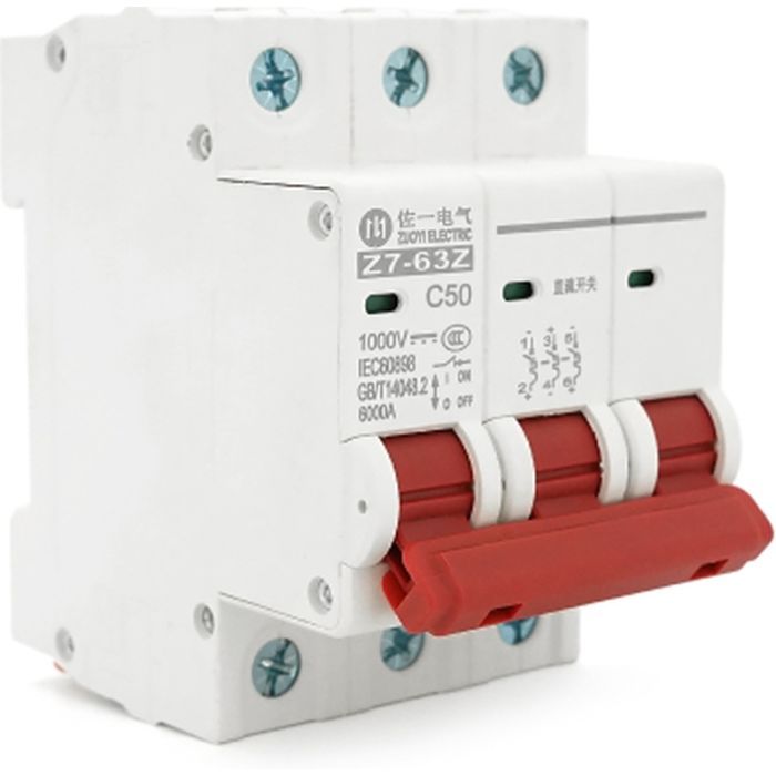 Автоматический выключатель ZUOYI Z7-63Z 3P C50 DC750V Фото