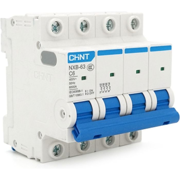 Автоматический выключатель CHINT NXB-63-4P-C6 Фото