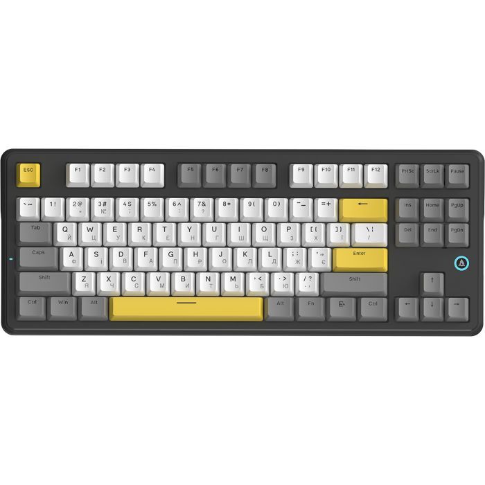 Клавиатура Ajazz AK870 V2 Flying Fish Switch USB UA Black/Grey/Yell Фото
