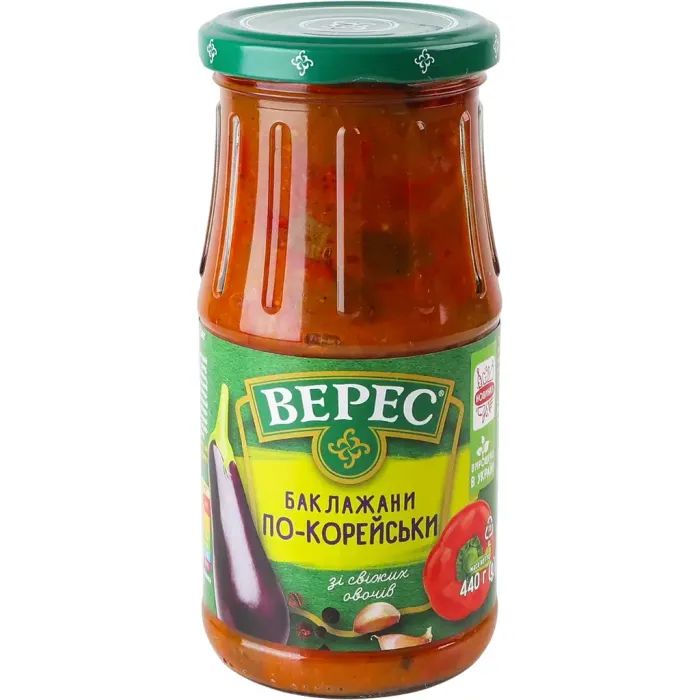 Овощная консервация Верес Баклажаны по-корейски 440 г Фото