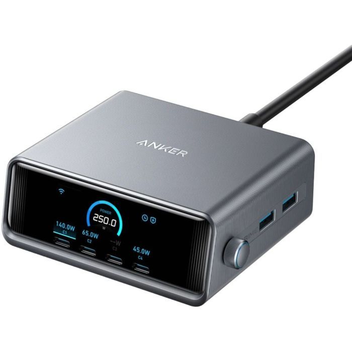 Зарядное устройство Anker 4xUSB-C PD250W + 2xUSB GaNPrime black Фото