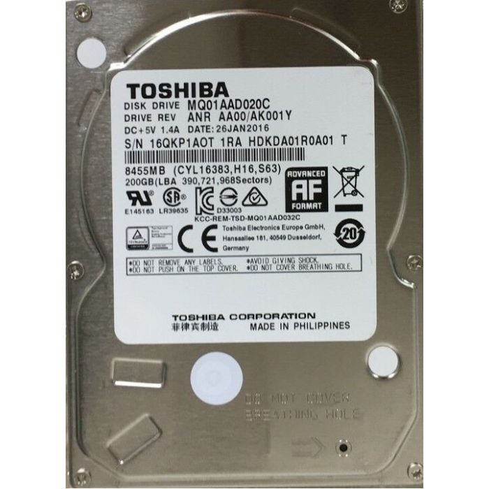 Жесткий диск для ноутбука Toshiba 2.5" 200GB Фото